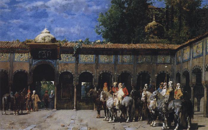 Alberto Pasini Cavalieri Circassi. china oil painting image